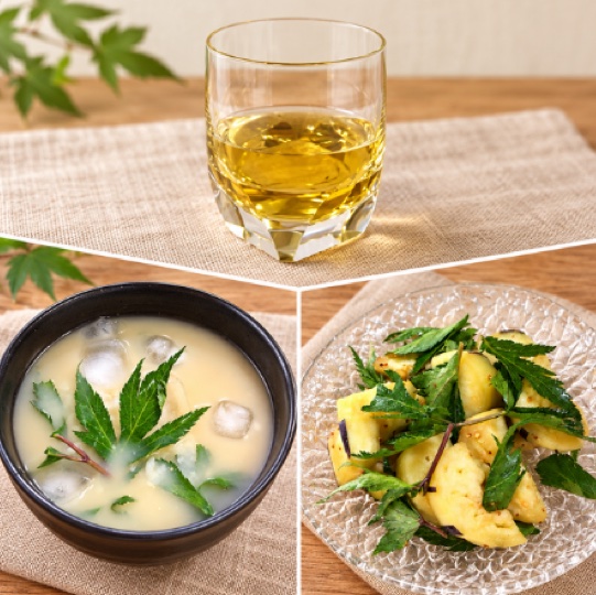 トウキ酒・冷や汁・なすの辛子味噌和え